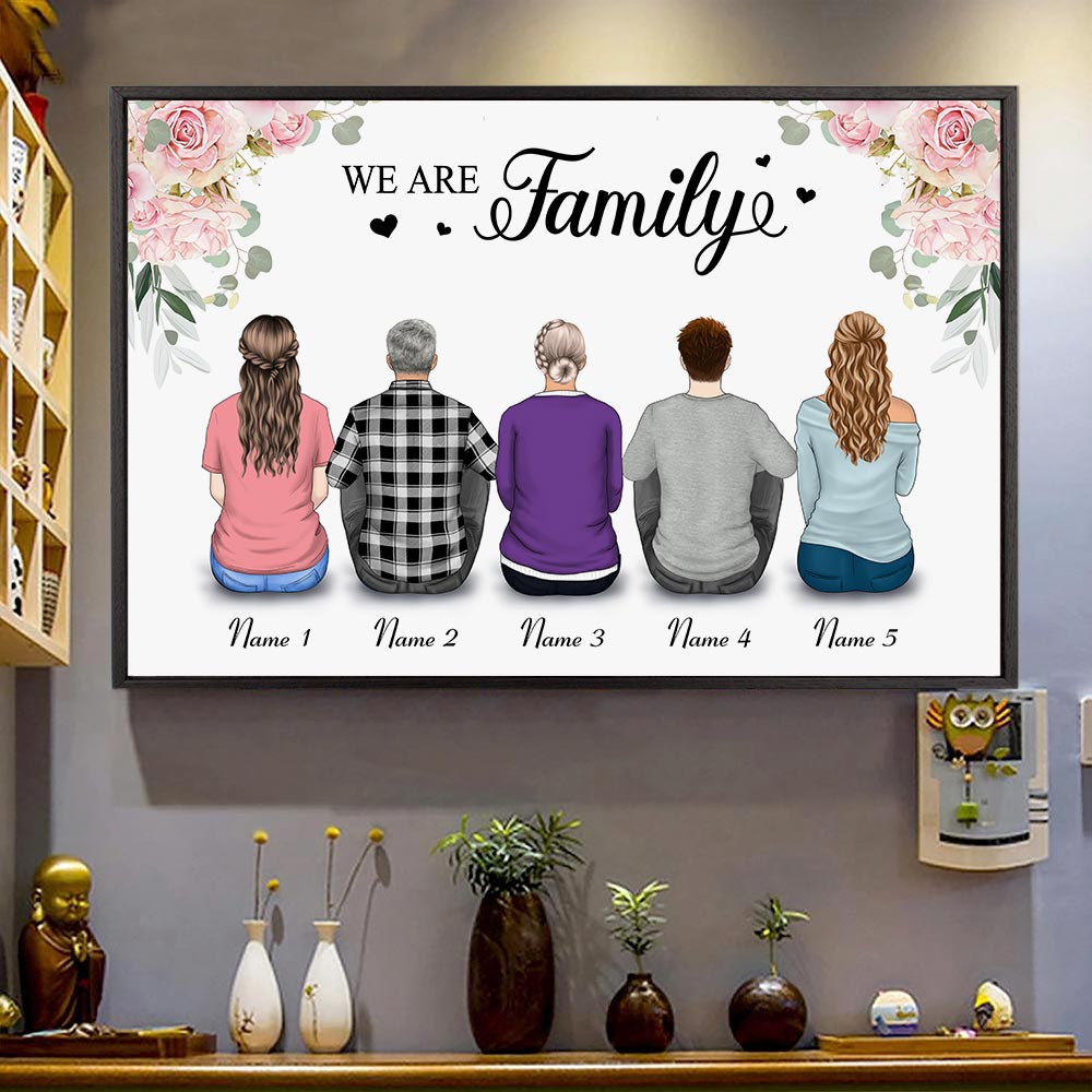 Personalized We Are Family Poster & Canvas For Family Members, Sisters, Brothers Or Best Friends