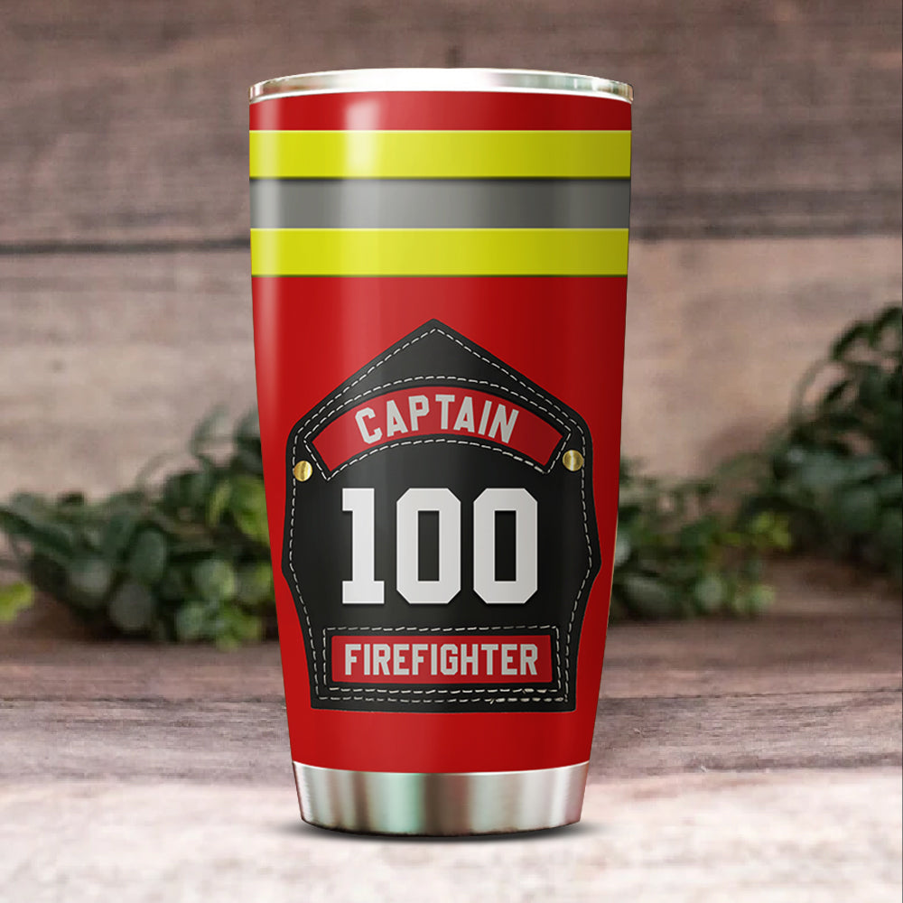 Personalized Tumbler Gift For Firefighter Helmet Shields And Fronts Add A Touch Of Personalization K1702
