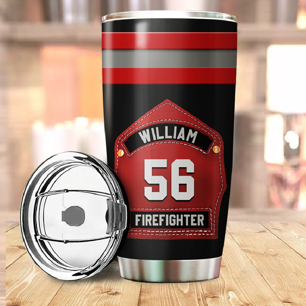 Personalized Tumbler Gift For Firefighter Helmet Shields And Fronts Add A Touch Of Personalization K1702