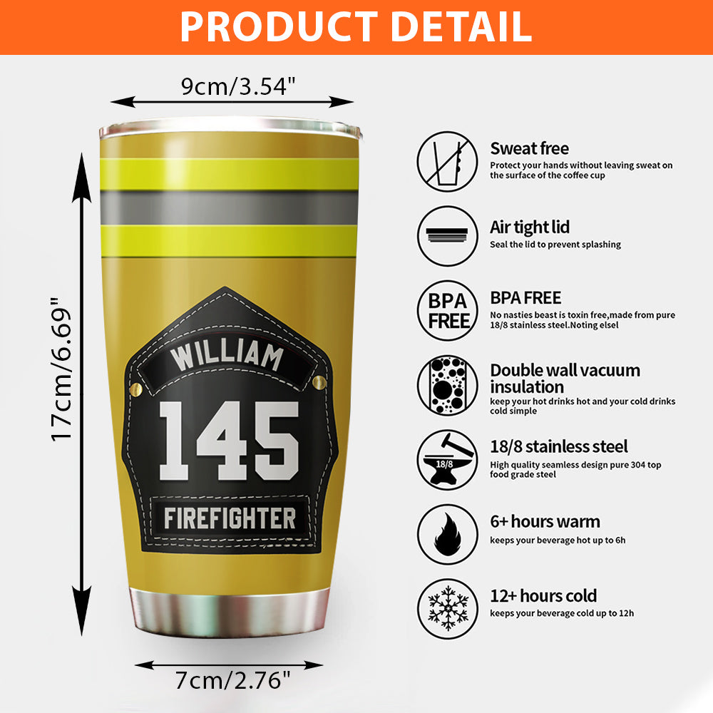 Personalized Tumbler Gift For Firefighter Helmet Shields And Fronts Add A Touch Of Personalization K1702