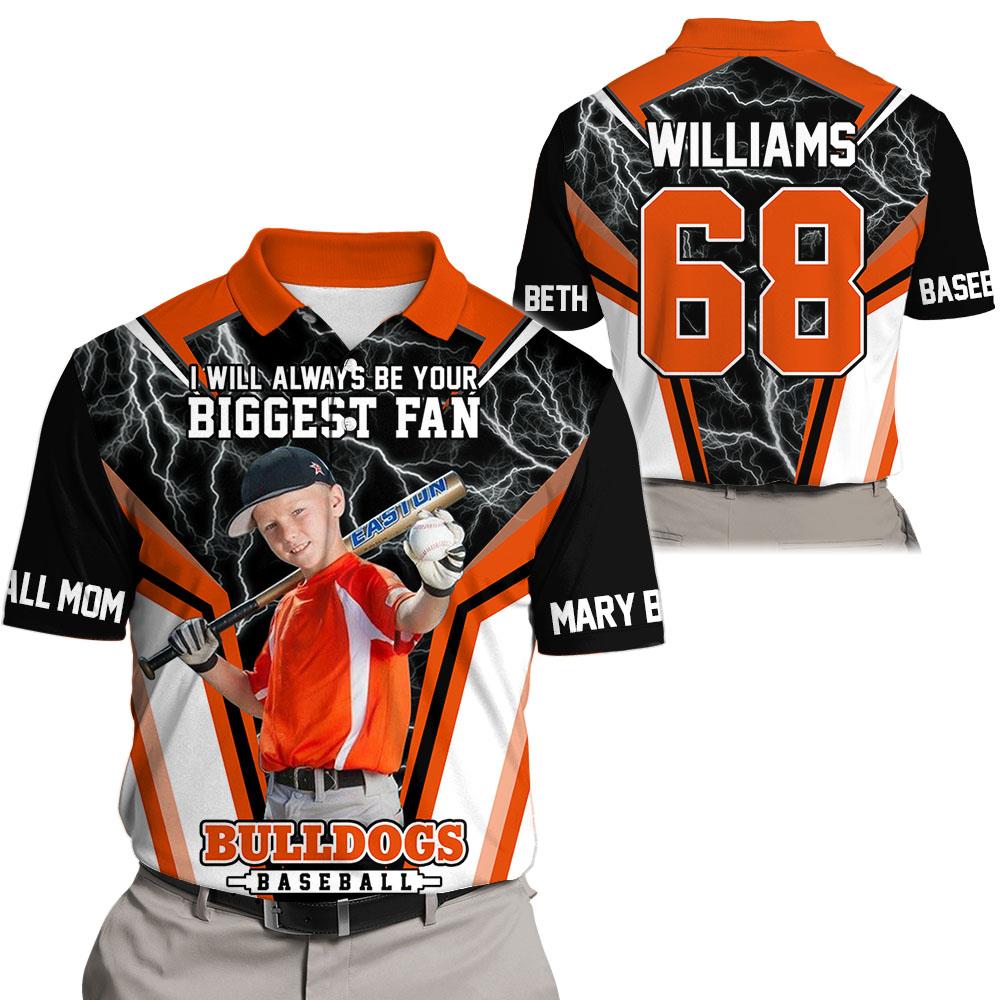 I Will Always Be Your Biggest Fan Personalized All Over Print Shirt For Basebball Mom Grandma Sport Family H2511