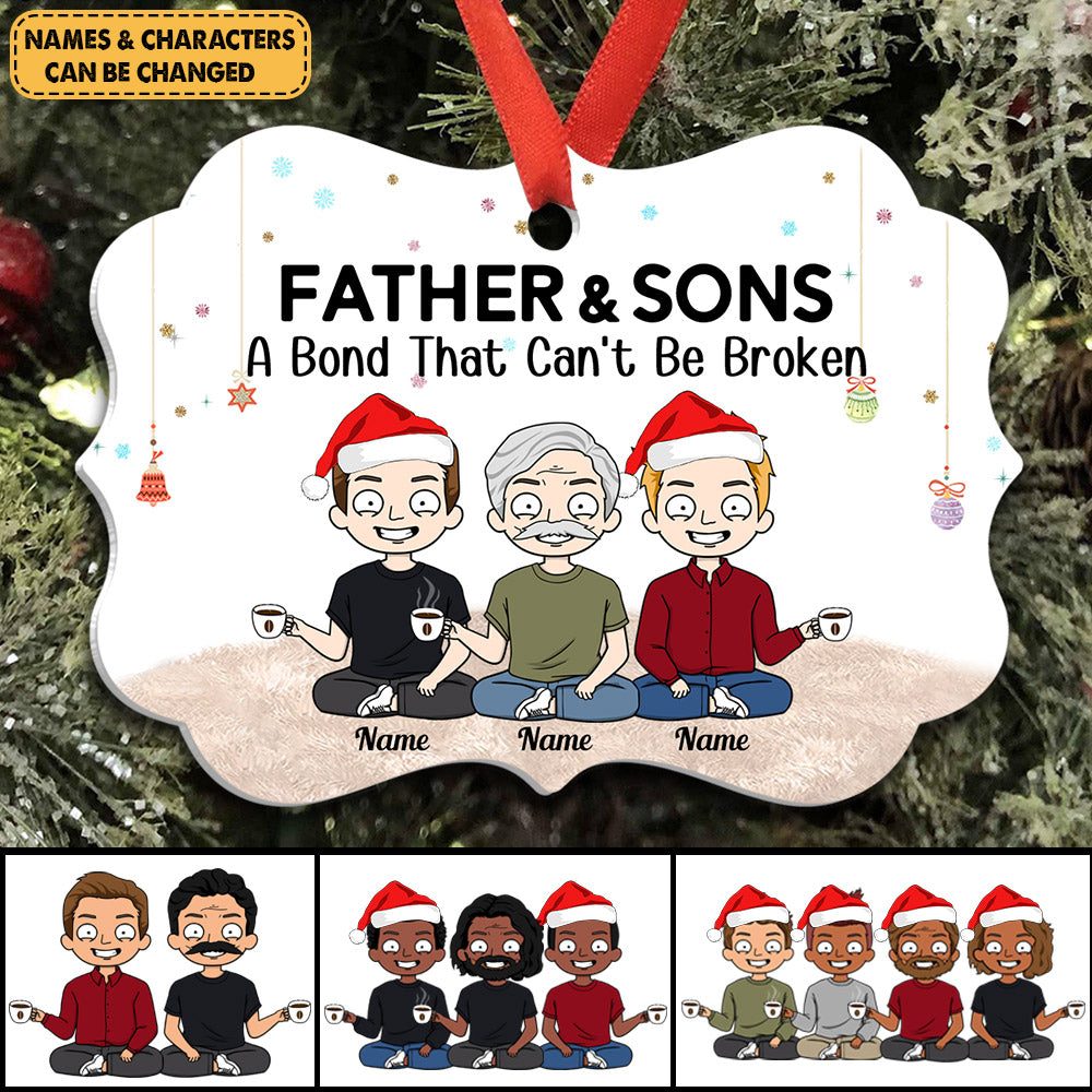 Personalized Ornament Gifts For Father Son - Custom Ornaments Gift For Family - Father Son A Bond That Can’T Be Broken Ornament