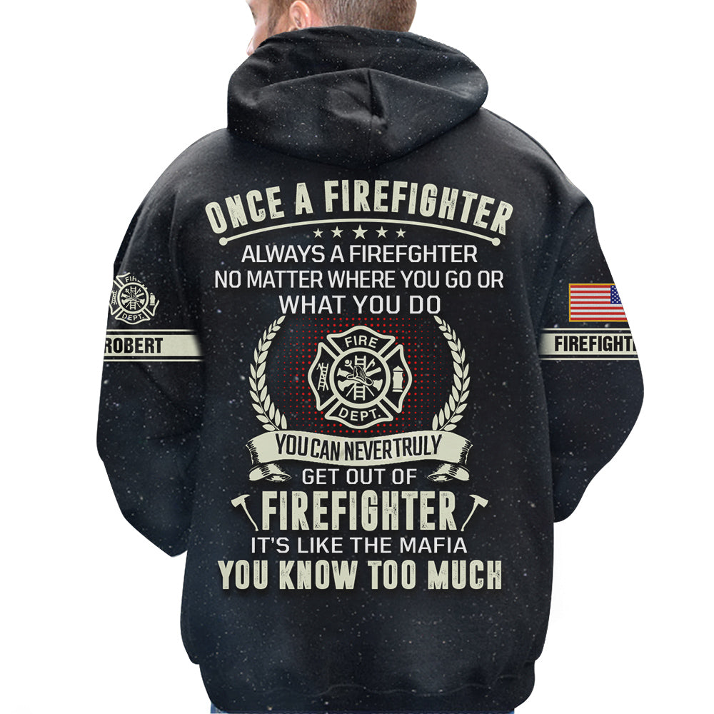 Personalized Shirts Firefighter Once Firefighter Always Firefighter Custom Name Gifts For Fireman All Over Print Shirts K1702