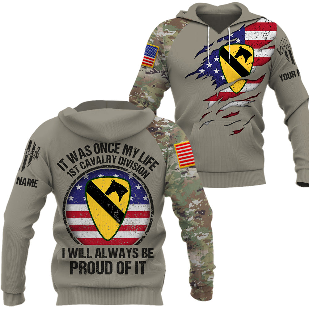 It Was Once My Life US Veteran I Will Always Be Proud Of It Personalized All Over Print Shirt K1702