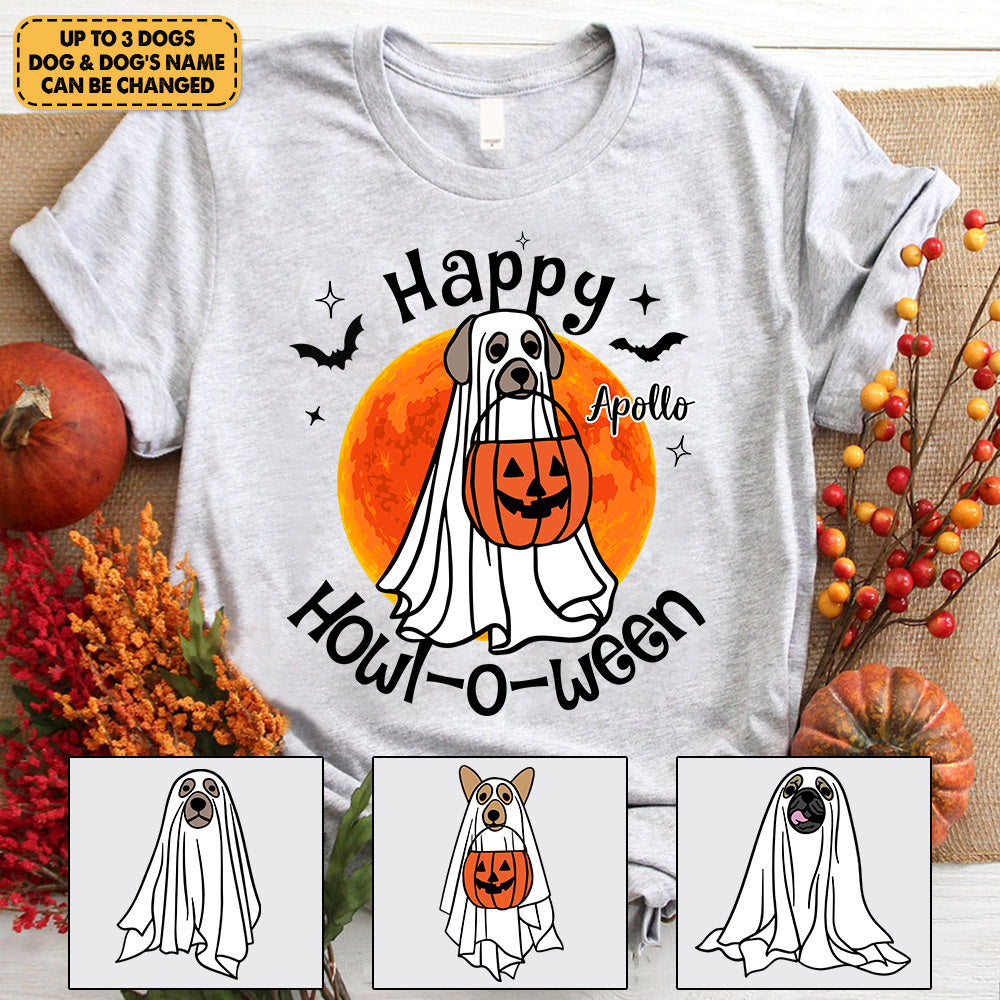 Personalized Shirt Happy Howl-O-Ween Shirt Halloween Shirt For Dog Lovers H2511