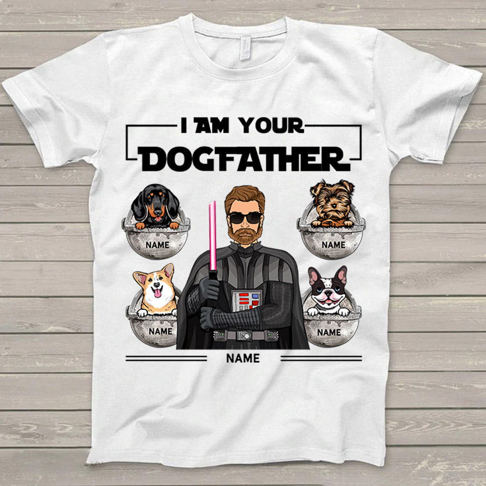 Personalized I Am Your Father Dogfather With Dog T-Shirt Gift For Dog Dad
