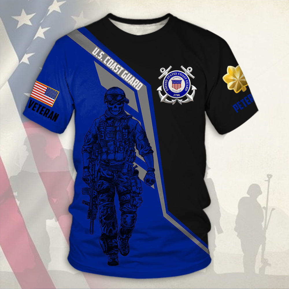 Personalized Shirt For Veteran Customize All Branches, Rank Name Veteran All Over Print Shirt K1702