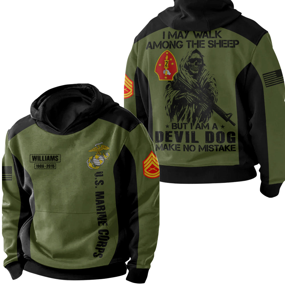 Grunt Style Design I May Walk Among The Sheep But Make No Mistake Personalized All Over Print Shirt For Veteran H2511