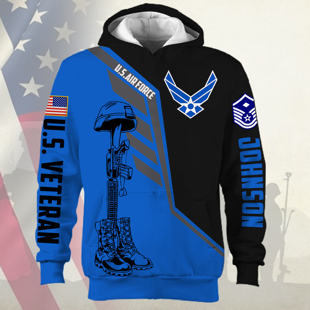 Personalized Shirt For Veteran Customize All Branches, Rank Name Veteran All Over Print Shirt K1702