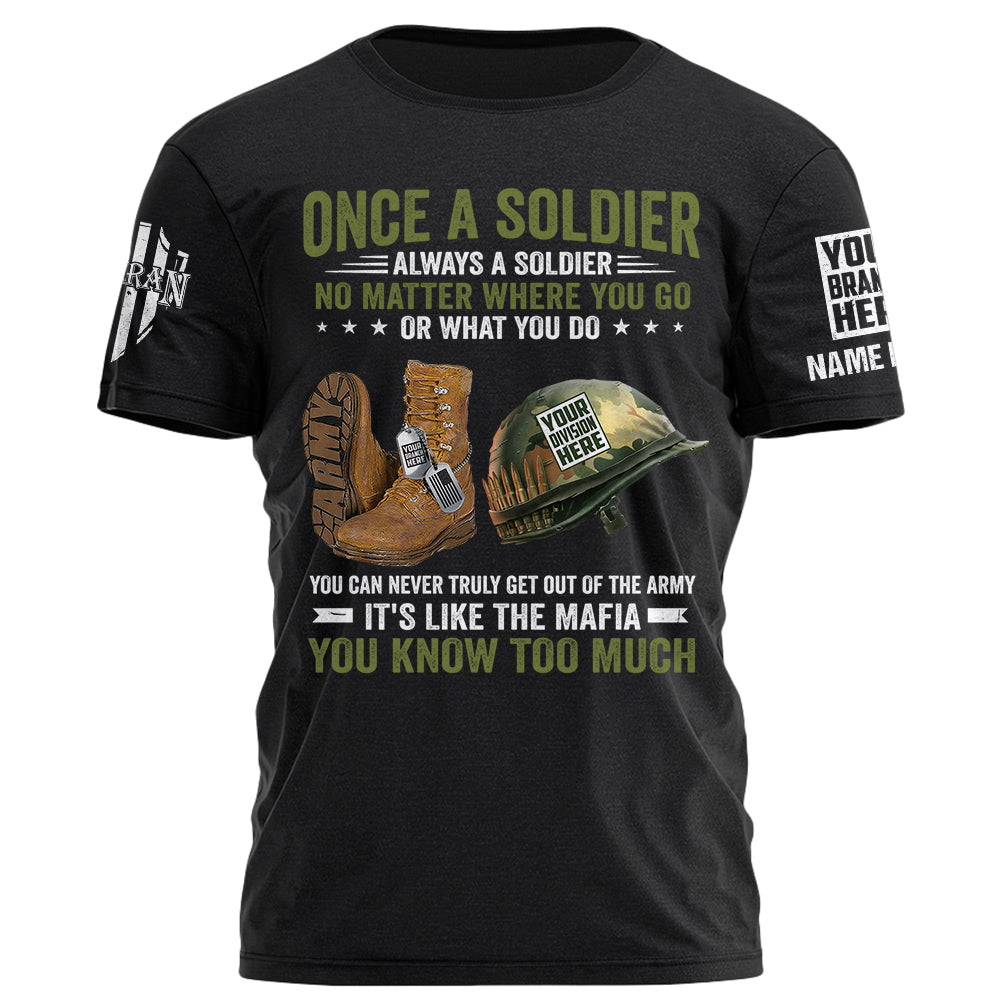 Once Soldier Always Soldier No Matter Where You Go Or What You Do Personalized Shirt For Veteran K1702