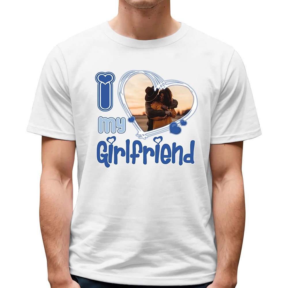 Custom Photo I Love Him/Her Valentine Shirt