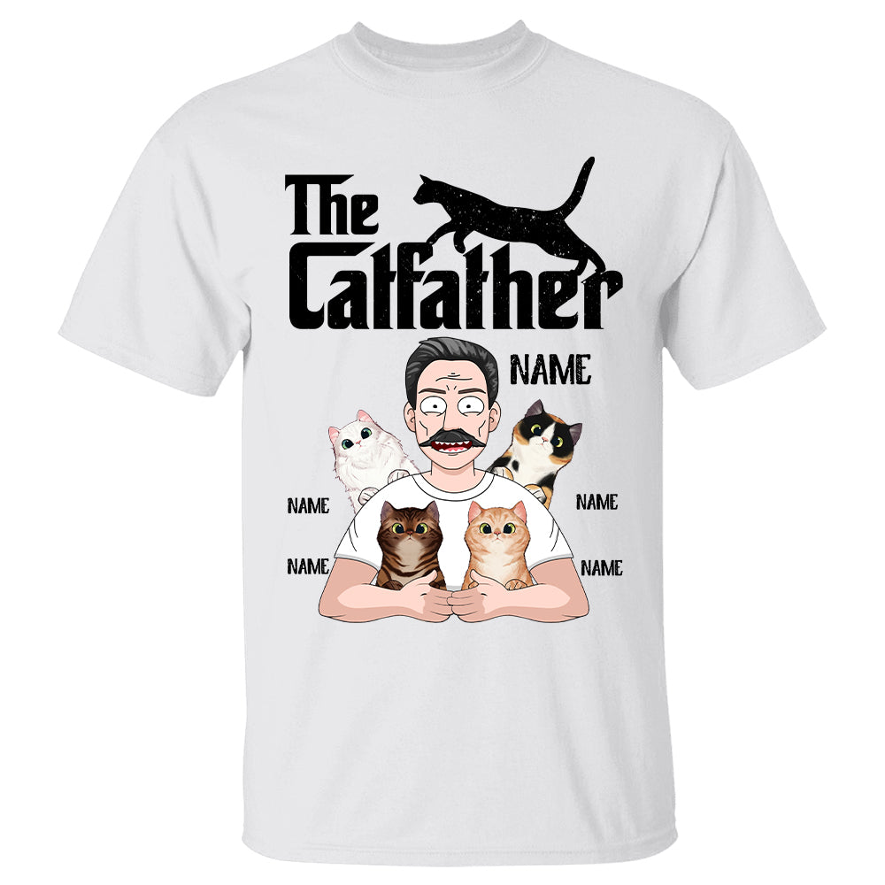The Cat Father - Personalized Shirt - Father's Day Gift For Cat Dad Vr2