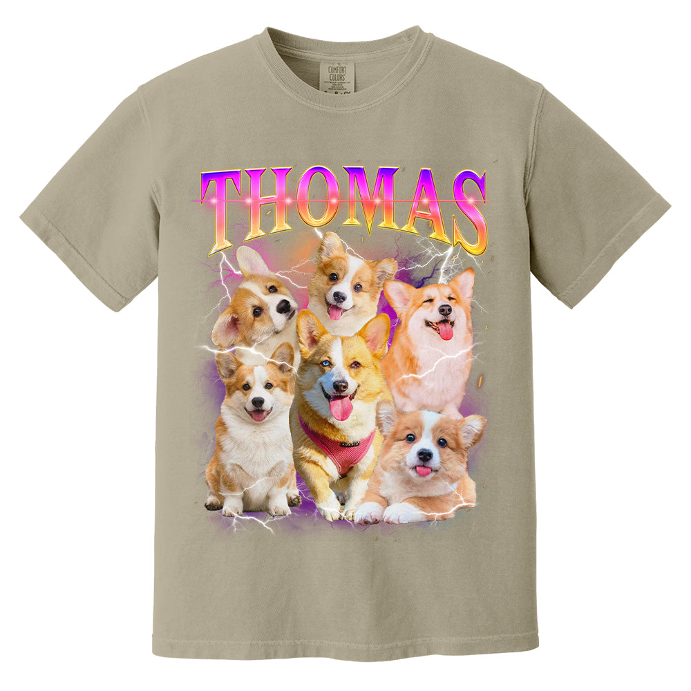 Custom Comfort Colors Dog Shirt, Custom Photo Vintage Graphic 90s T-shirt, Custom Photo Shirt, Custom Your Own Bootleg Idea Here, Insert Your Design
