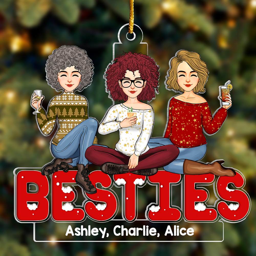 Besties Christmas Personalized Ornament Gift For Besties Soul Sisters