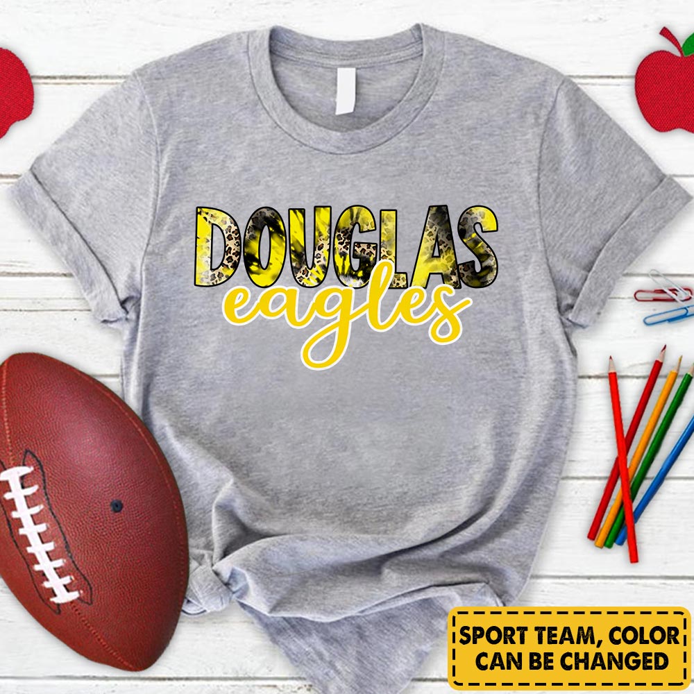 Personalized Eagles Custom Sport Team Name School Spirit T-Shirt For Teacher