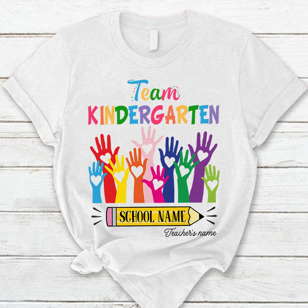 Personalized Team Kinder Garten 1St Grade 2Nd Grade T-Shirt Back To School Gift