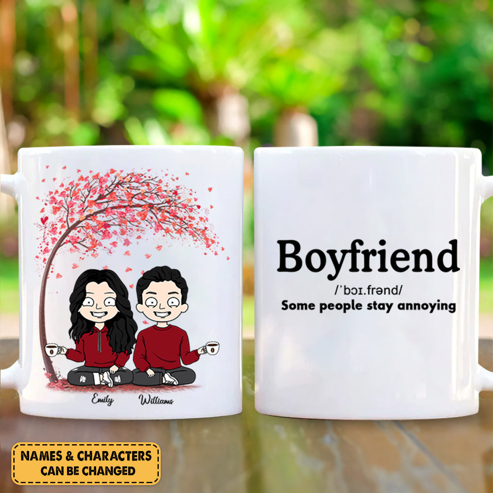Personalized Mug Gift For Boyfriend - Custom Gifts For Him - Some People Stay Annoying Custom Couple Mug