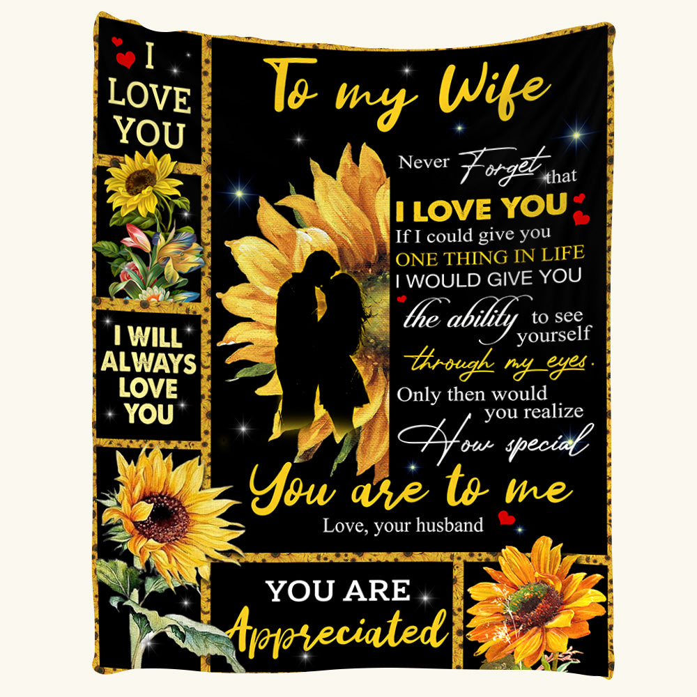 To My Wife Never Forget That I Love You Blanket For Wife - Blanket Gifts For Wife
