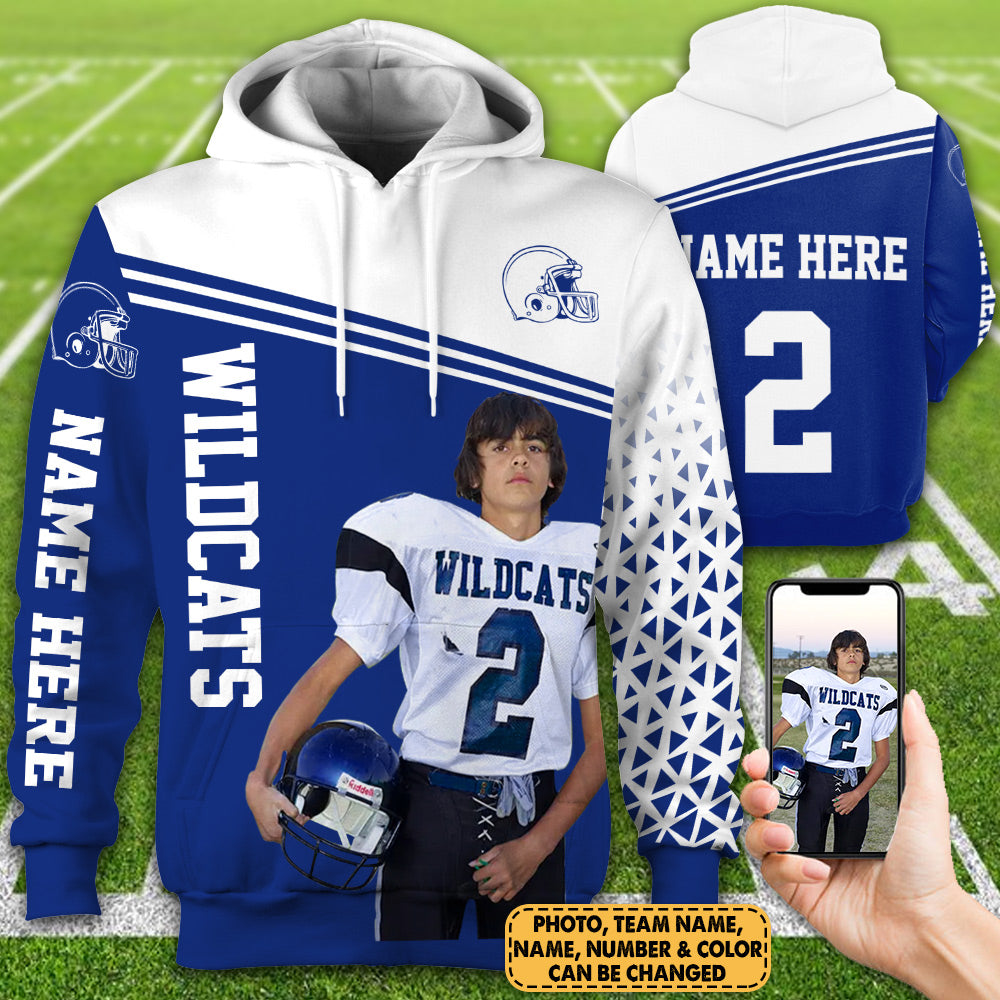 Personalized Football Shirt Custom Photo Team Logo All Over Print Shirt