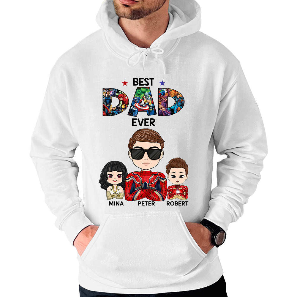 Best Dad Ever - Personalized Shirt Custom Nickname With Kids