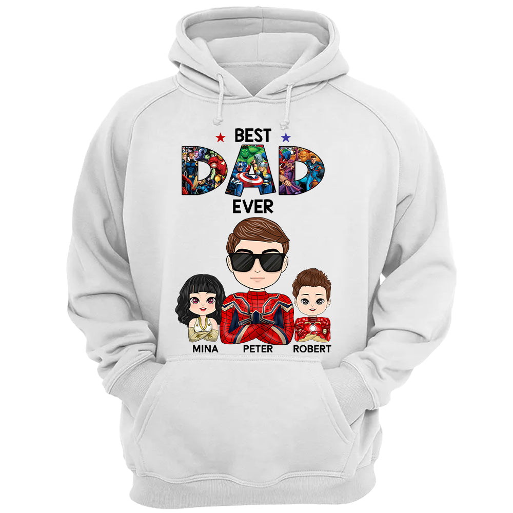 Best Dad Ever - Personalized Shirt Custom Nickname With Kids