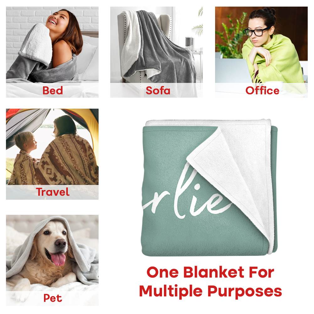 Upload Your Photo Blanket For Dog Lovers - Custom Photo Pet
