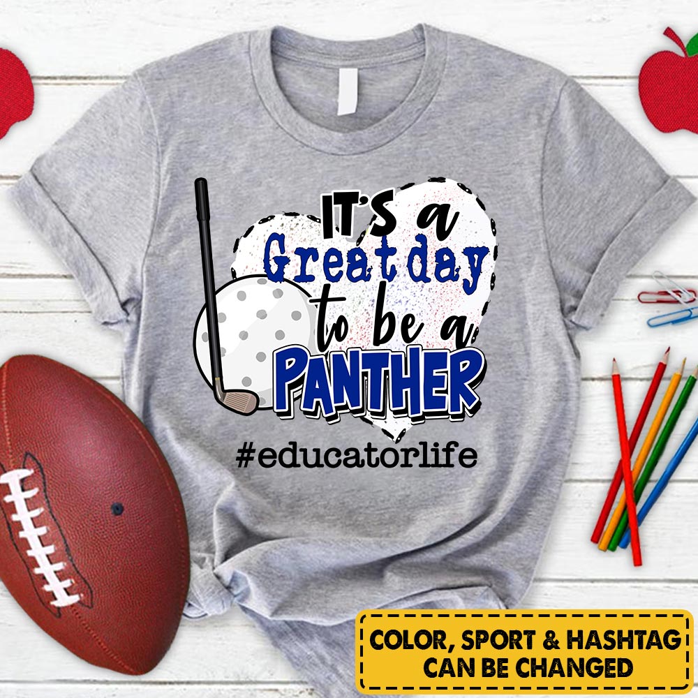 Personalized Panther Custom Sport T-Shirt For Teacher