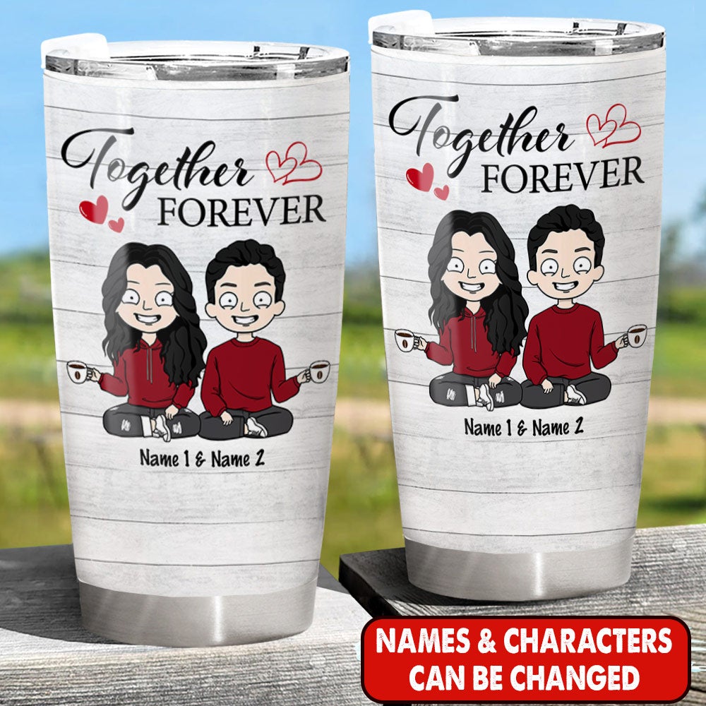 Personalized Wife And Husband Couple Valentines Tumbler Together Forever Couple Lover Tumbler