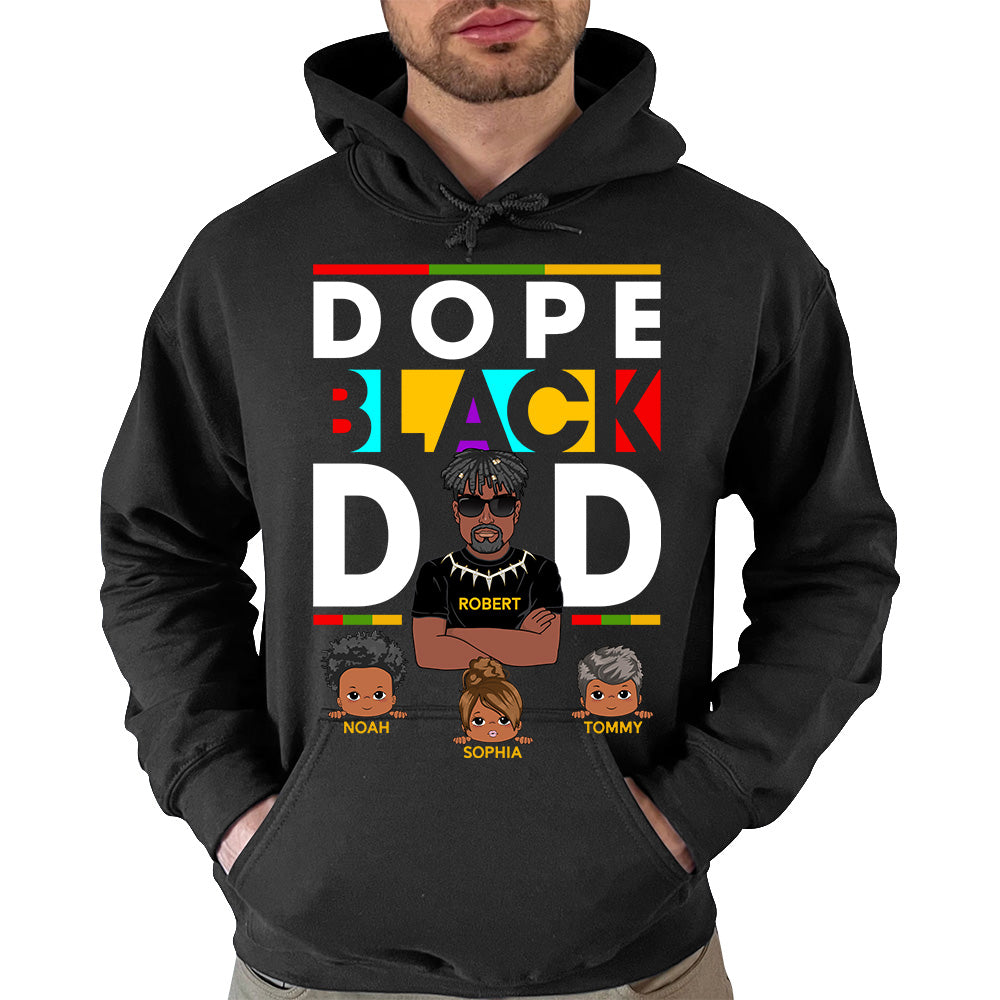 Dope Black Dad Personalized Shirt For Dad Father's Day Gift H2511