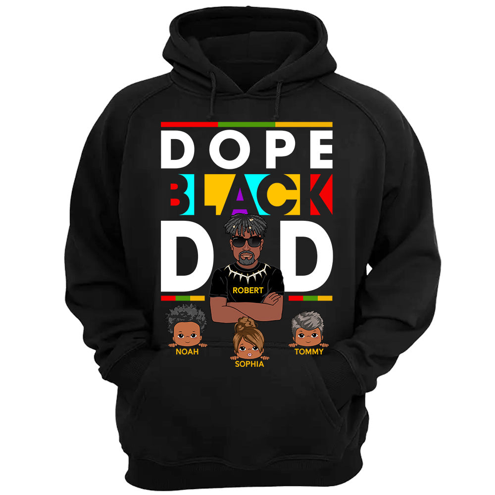 Dope Black Dad Personalized Shirt For Dad Father's Day Gift H2511