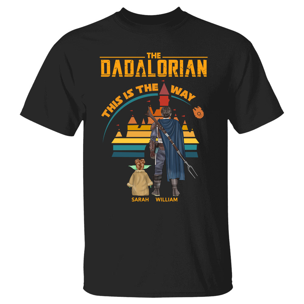 Dadalorian This Is The Way Back View Personalized Shirt