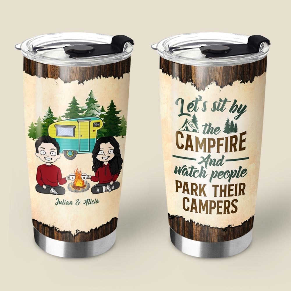 Life Is Better at The Campsite RV 20oz Painted Tumbler - Camp More/Stress Less