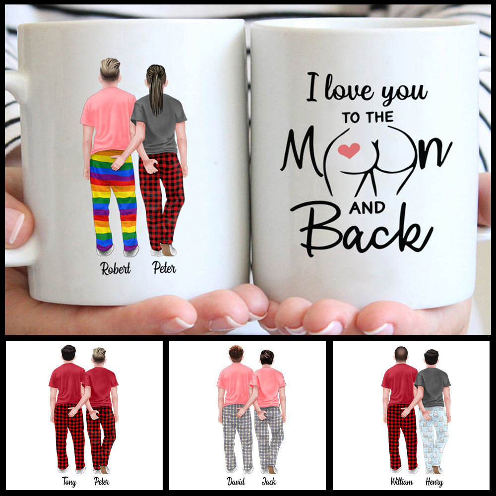 I Love You To The Moon And Back Custom Mugs Funny Mugs Gift For Couple
