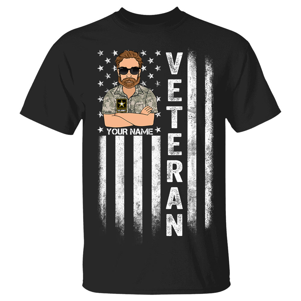 American Flag Veteran Personalized Shirt For Veterans H2511
