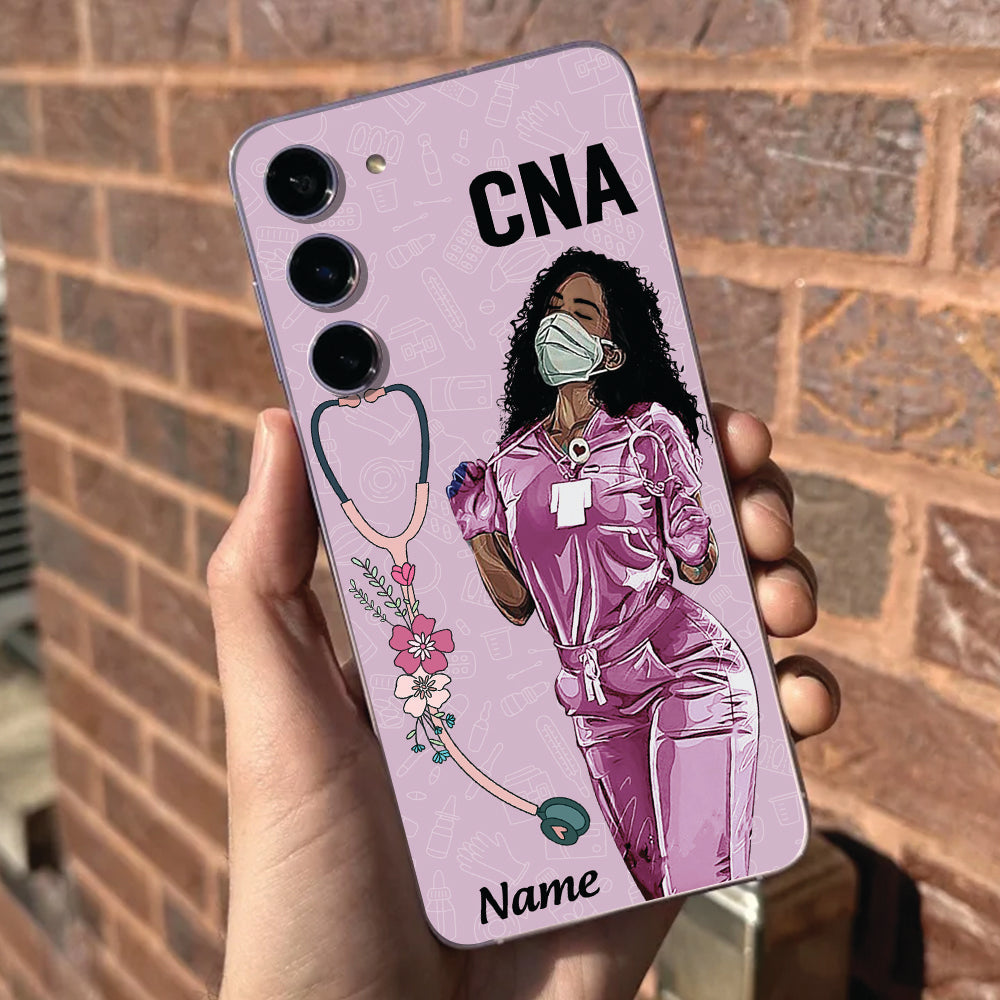Personalized Black Nurse Phone Case Nurse Black Queen Phone Case K1702