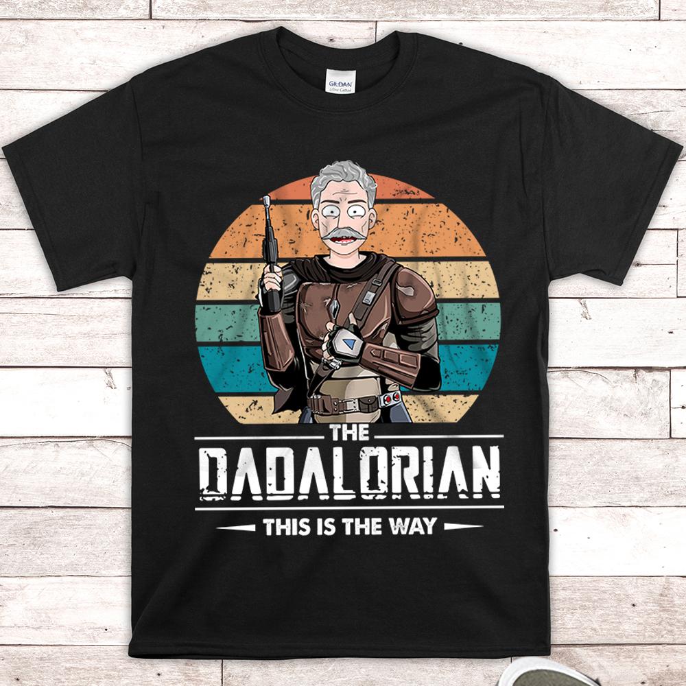 Personalized The Dadalorian This Is The Way T Shirt Funny Dad Daddy Cosplay Shirt Gift For Dad Grandpa Ver2.