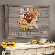 Grandma You Are The Piece That Holds Us Together Personalized Canvas Gift For Grandma, Nana