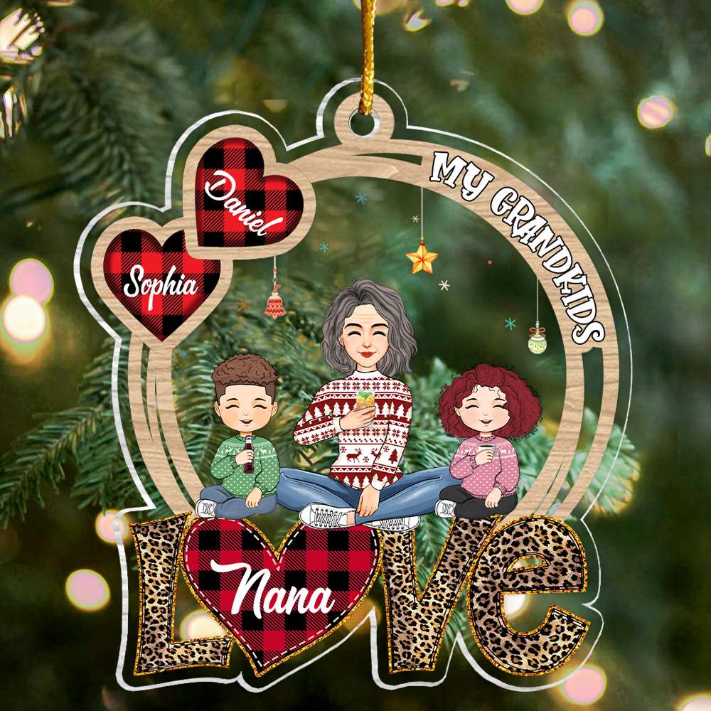 Personalized Acrylic Christmas Ornament For Grandma