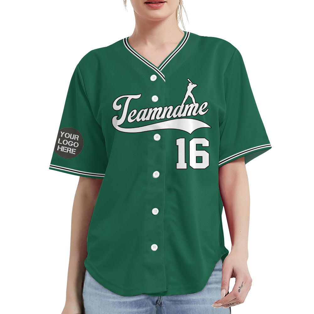 Custom Gray Green-Gold Authentic Baseball Jersey - Personalized Name,  Number, Team Logo
