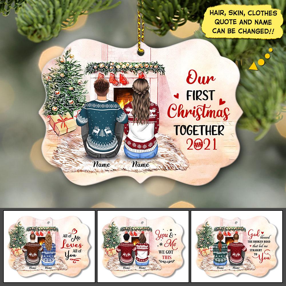 Our First Christmas Together Couple Ornament, Mr And Mrs Christmas Ornament, Couple First Christmas Ornament.