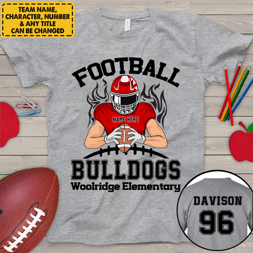 Personalized Football School Team Shirt Custom School's Name T-Shirt Football Shirt
