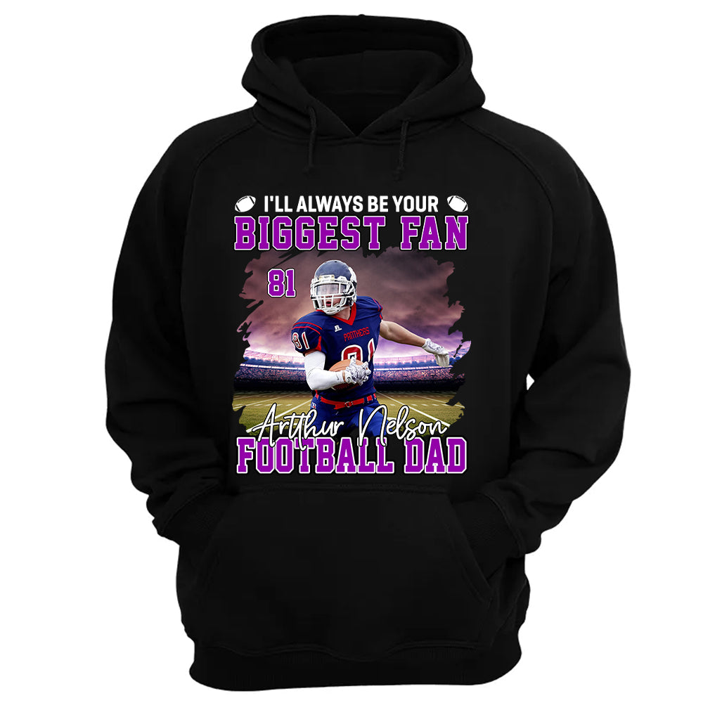 I'll Always Be Your Biggest Fan Personalized Game Day Shirt Custom Photo & Nickname