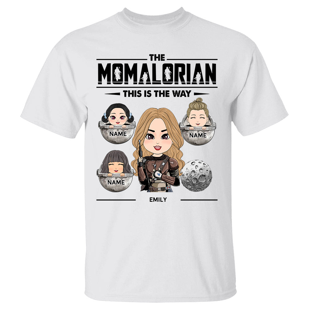 The Momalorian This Is The Way - Personalized Shirt Custom Nickname With Kids For Mom
