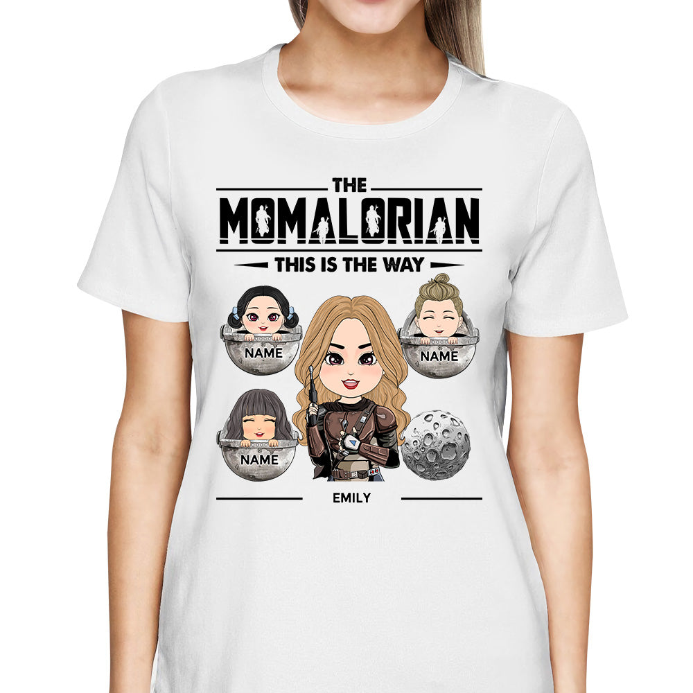 The Momalorian This Is The Way - Personalized Shirt Custom Nickname With Kids For Mom