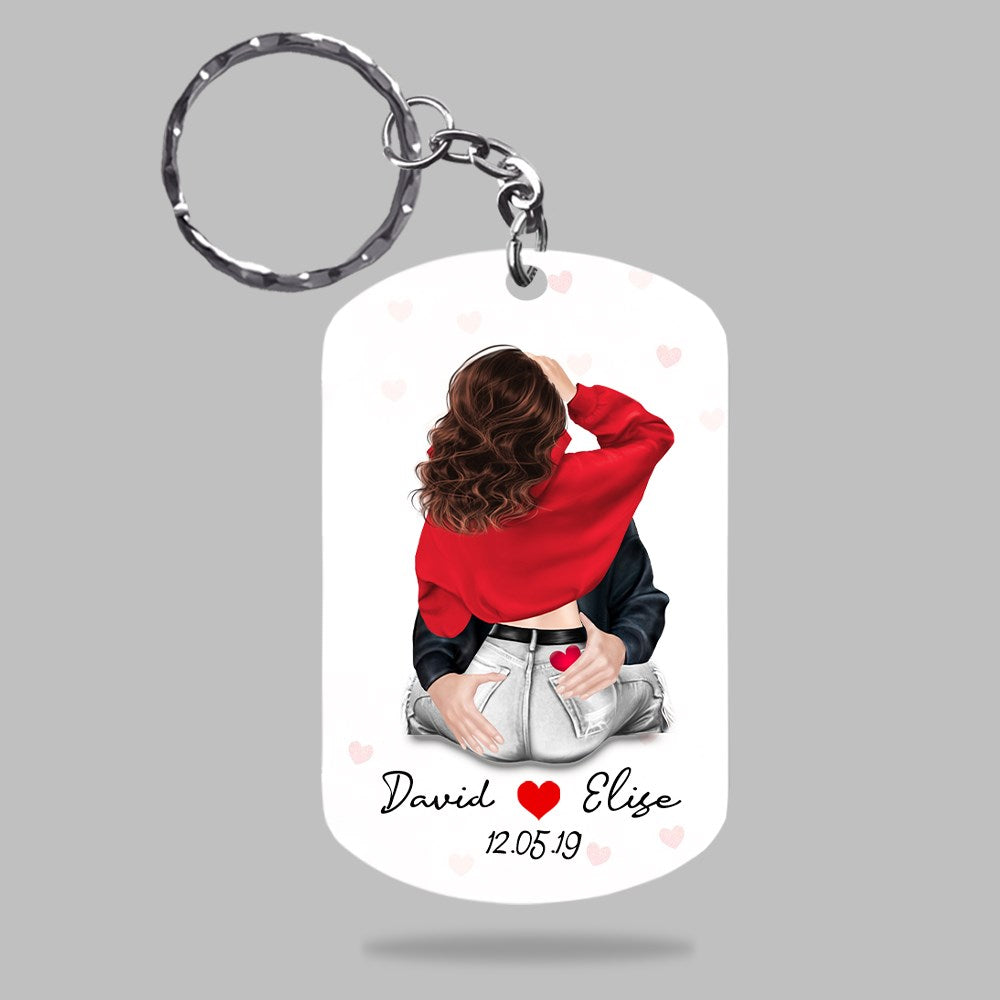InterestPod You Have My Heart and My Ass - Personalized Keychain - Valentine Gift for Couple HA00