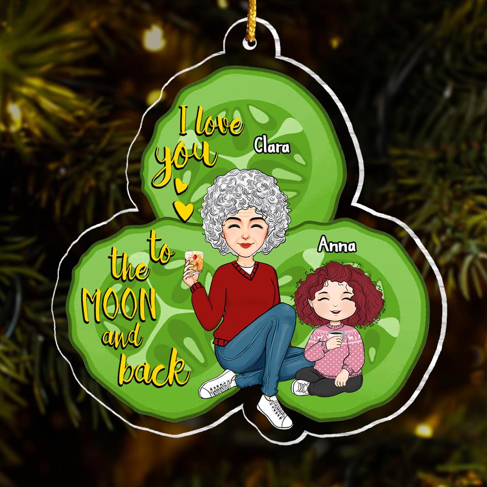 Personalized Pickleball Christmas Ornament For Grandkids & Grandma