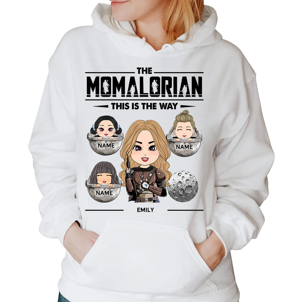 The Momalorian This Is The Way - Personalized Shirt Custom Nickname With Kids For Mom