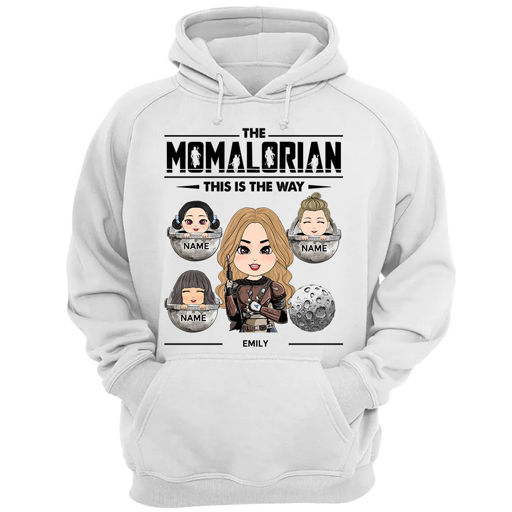 The Momalorian This Is The Way - Personalized Shirt Custom Nickname With Kids For Mom