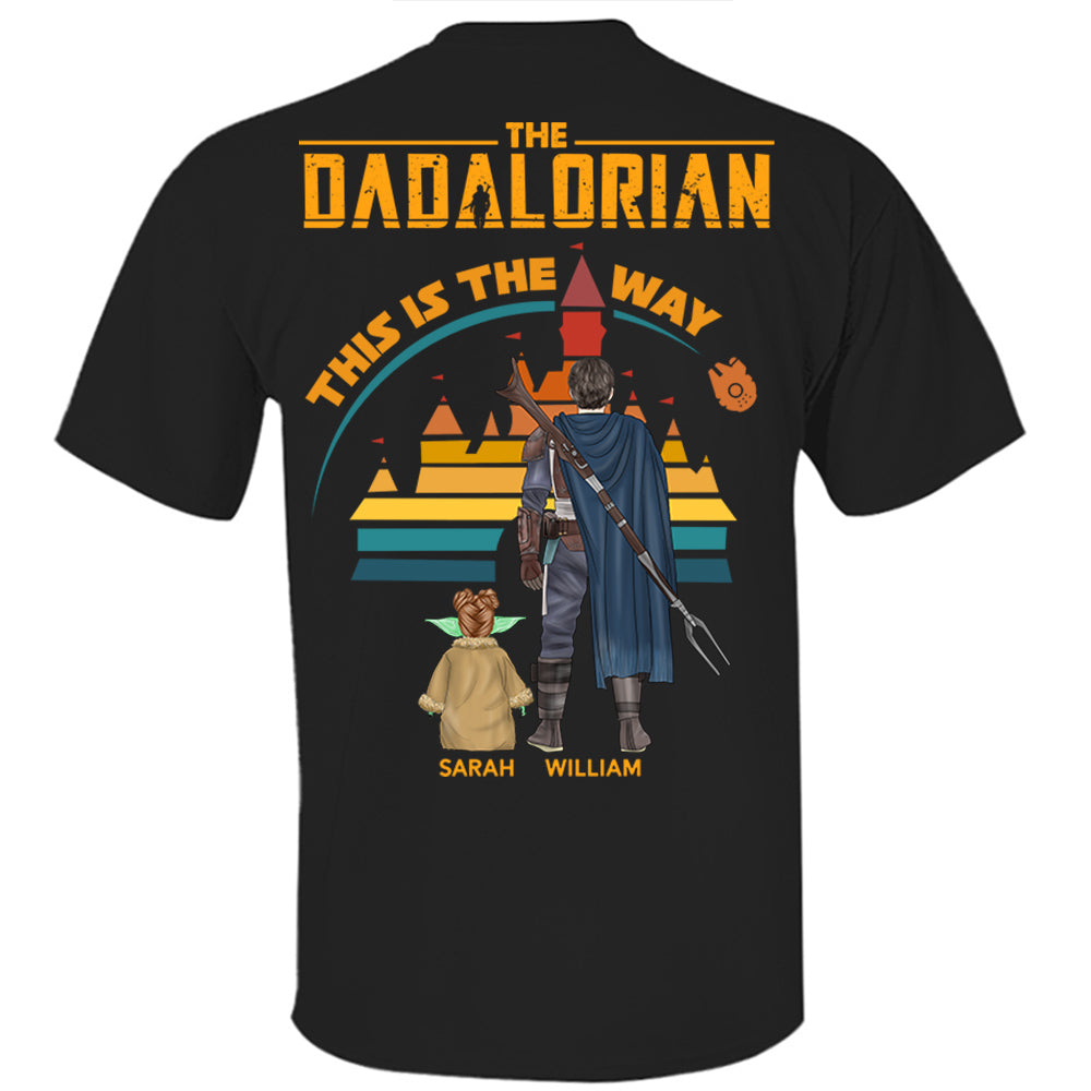 The Dadalorian This Is The Way Vintage Back Side Print Personalized Shirt