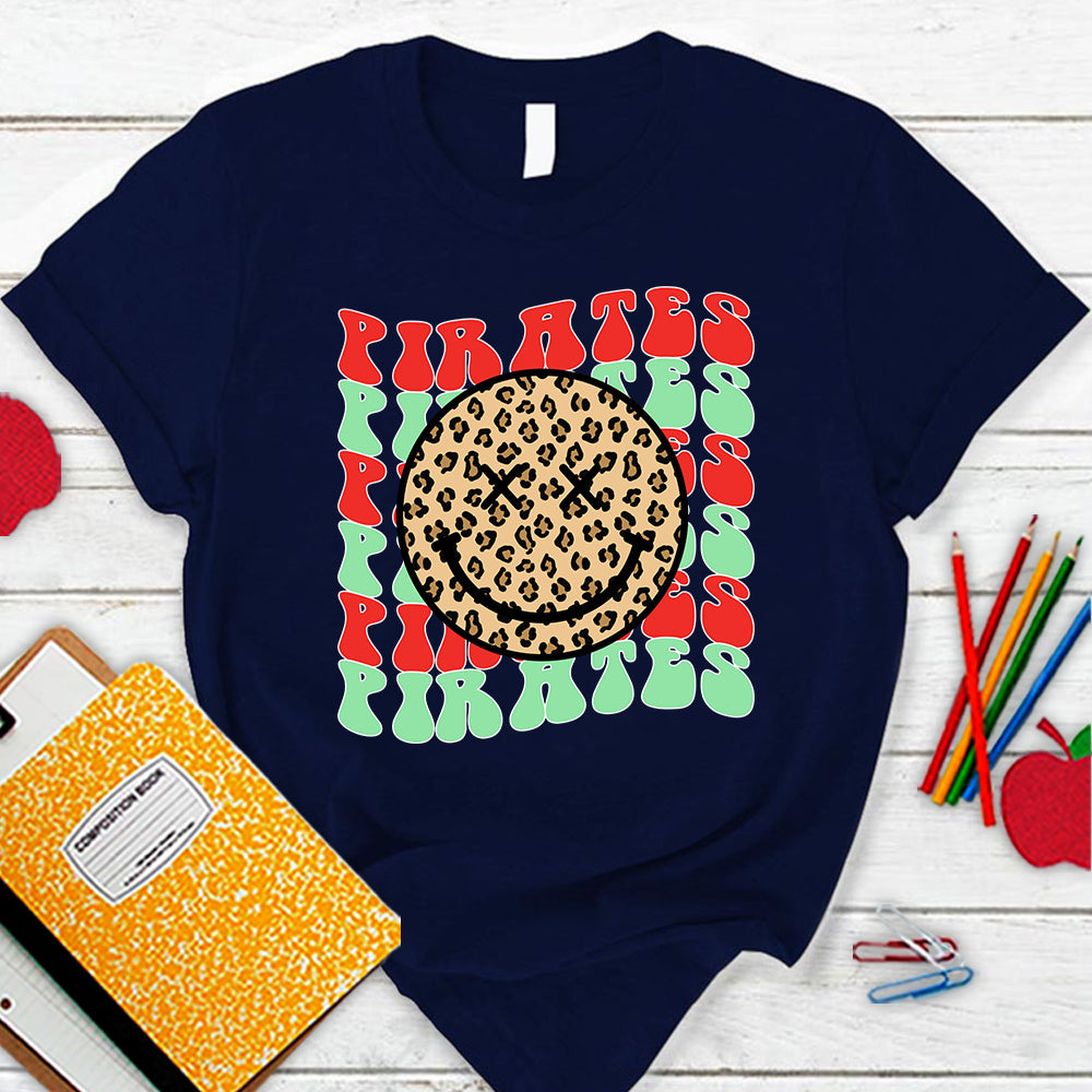 Personalized Cardinals Circle Leopard T-Shirt for Teacher Ph99